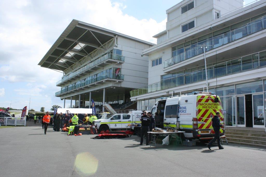 Exhibitors at Wetherby Racecourse.